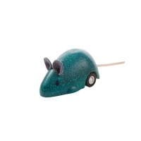 PlanToys Rückziehmaus blau