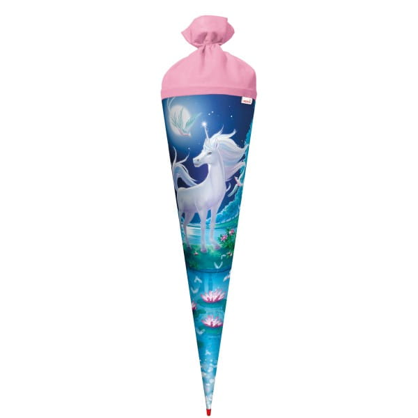 Roth Motiv-Schultüte Mondscheineinhorn, 70cm, rund, Filzverschluss