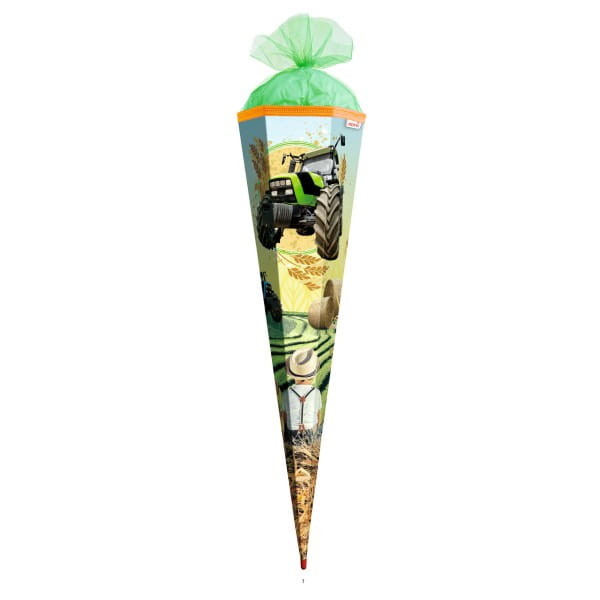 Roth Motiv-Schultüte Traktor, 85cm, eckig, Tüllverschluss