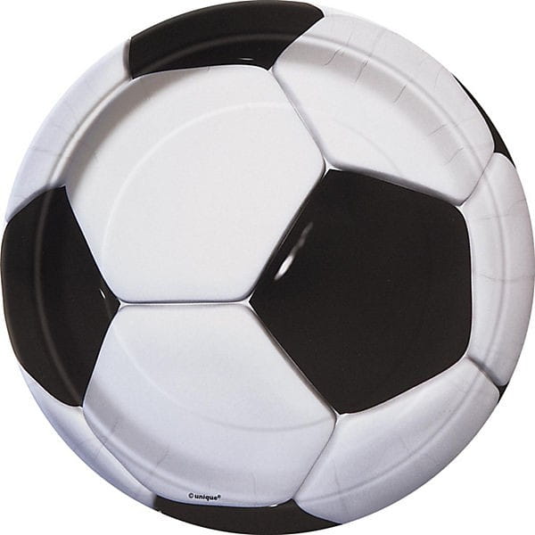 Teller Fußball, Ohne Plastik, 23 cm