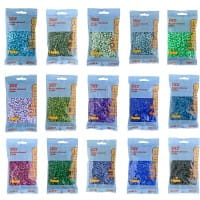 Hama Set mit 15.000 Midi-Bügelperlen kalte Farben