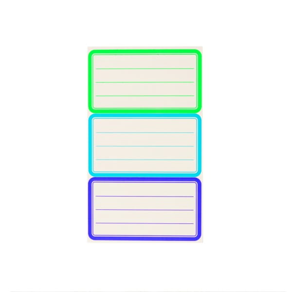 Roth Buchetiketten Multicolor 7,5x4,5cm, 5 x 3 Etiketten