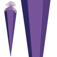 Roth XXL-Basteltüte lila, 100 cm, eckig, Rot(h)-Spitze, Tüllverschluss