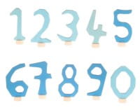 Grimm's Zahlenstecker 0 bis 9, blau/hellblau