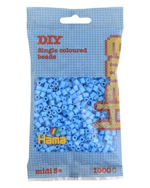 Hama Beutel mit 1000 Midi-Bügelperlen pastell