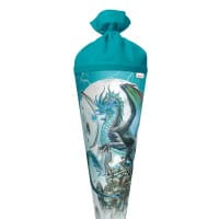 Roth Motiv-Schultüte Eisdrache, 70cm, rund, Filzverschluss, Folie