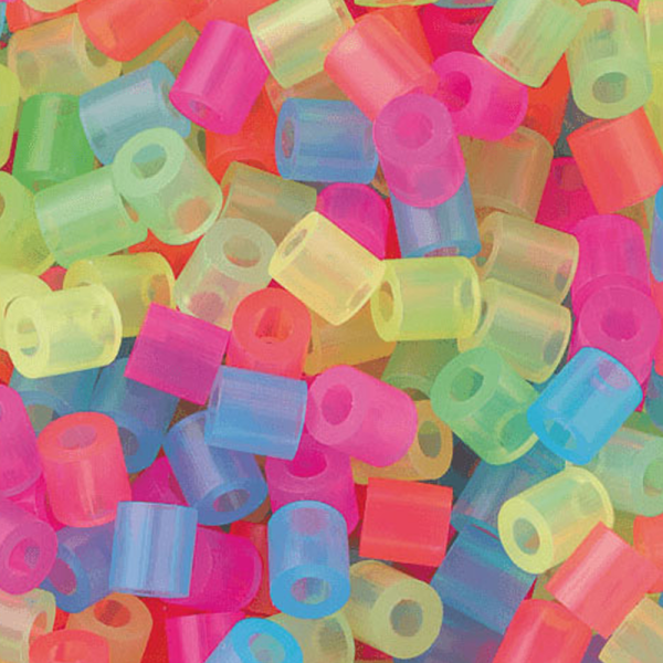 Nabbi® Bügelperlen Ø 5mm, 20.000 Stk., Neon Mix