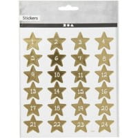 Zahlen-Sticker Sterne