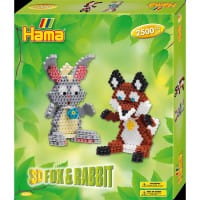 Hama Geschenkpackung 3D Fuchs & Hase Midi-Bügelperlen