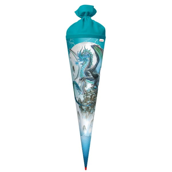 Roth Motiv-Schultüte Eisdrache, 70cm, rund, Filzverschluss, Folie