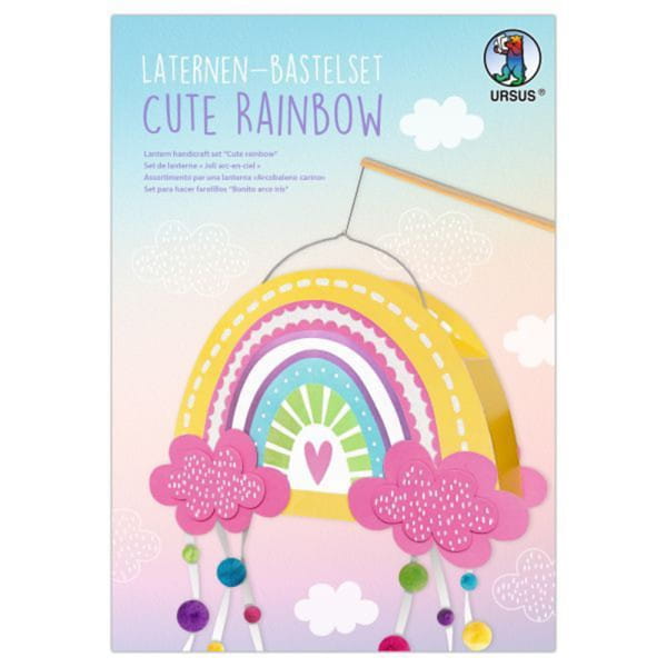 URSUS Laternen-Bastelset Cute Rainbow