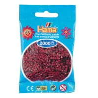Hama Beutel mit 2000 Mini-Bügelperlen maulbeer