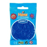 Hama Beutel mit 2000 Mini-Bügelperlen neonblau