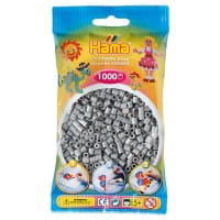Hama Beutel mit 1000 Midi-Bügelperlen grau