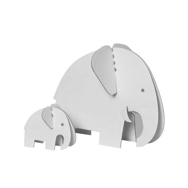 Zootiere zum Gestalten Elefant groß und klein
