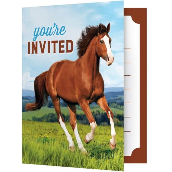 Einladungskarten Pferd klassisch