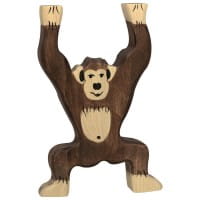 HOLZTIGER Schimpanse aus Holz - stehend
