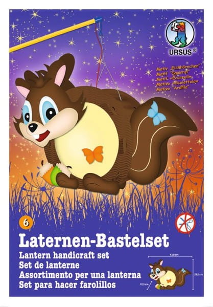 URSUS Laternenset zum Basteln Easy Line 05 Eichhörnchen