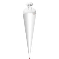 Roth Basteltüte weiß, 70cm, rund, Rot(h)-Spitze, Filzverschluss