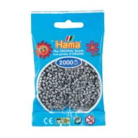 Hama Beutel mit 2000 Mini-Bügelperlen grau