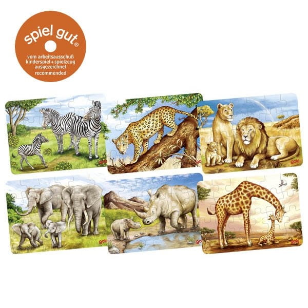 goki Minipuzzle Afrikanische Tiere
