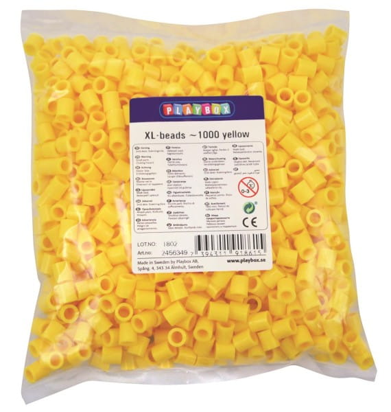 Playbox XL-Perlen 1000 Stück gelb