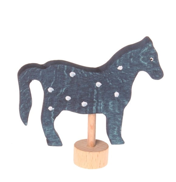 Grimm&#039;s Steckfigur Pferd, blau