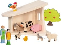 HOLZTIGER Stall, Krippe, montiert