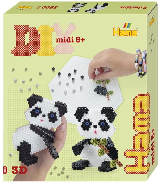 Hama Geschenkpackung 3D Panda Midi-Bügelperlen