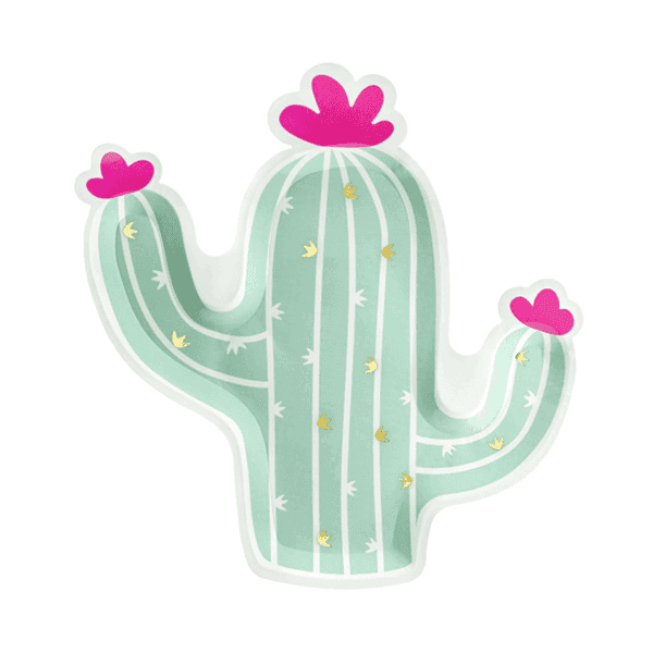 Teller Form Kaktus Party, 23 cm