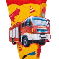 Roth Schultüten-Bastelset Feuerwehr, 68cm, eckig, Kreppverschluss