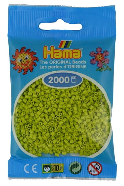 Hama Beutel mit 2000 Mini-Bügelperlen lime