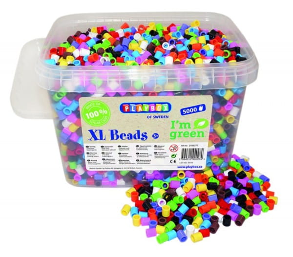 Playbox Dose 5000 Stück Maxi Perlen bunt umweltfreundlich