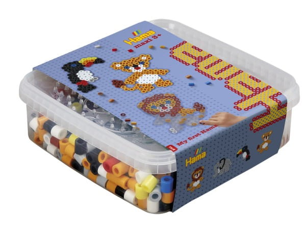 Hama Box Wilde Tiere Maxi-Bügelperlen