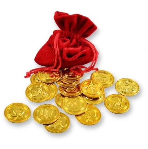 Goldmünzen im Samtsäckchen, 36 Stk.