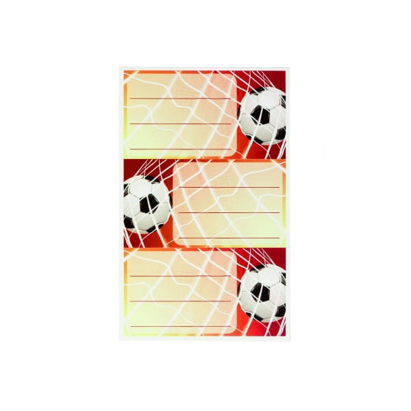 Roth Buchetiketten Fußball 7,5x4,5cm, 5 x 3 Etiketten