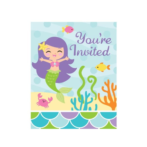 Einladungen Meerjungfrau
