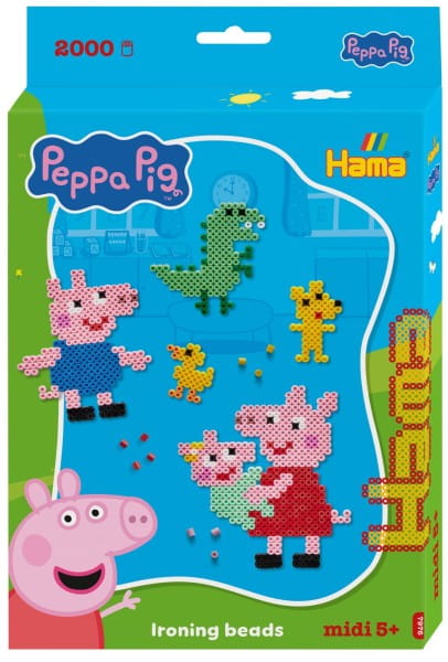 Hama Geschenkpackung Peppa Wutz klein 2 Midi-Bügelperlen