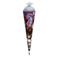 Roth Motiv-Schultüte, Robo Drache, 85 cm, Tüllverschluss, Folie, Silbertüll