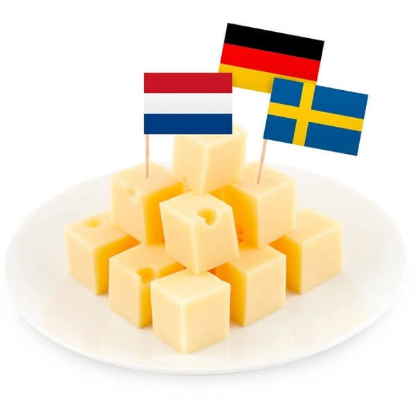 Deko-Picker Fähnchen Europäische Flaggen
