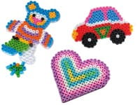 Playbox Stiftplatte Bär, Auto oder Herz transparent für XL-Perlen