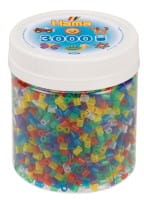 Hama Dose mit 3000 Midi-Bügelperlen Transparent Mix 53