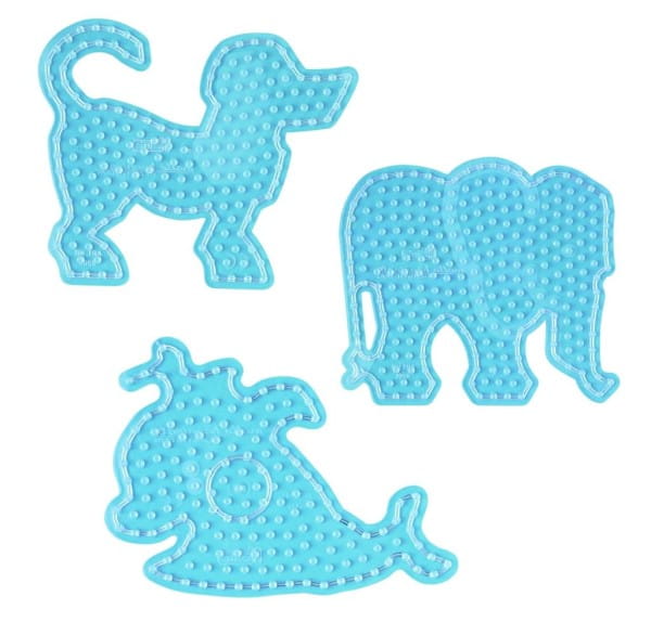 Hama Stiftplatten Set Tiere, transparent für Maxi-Bügelperlen