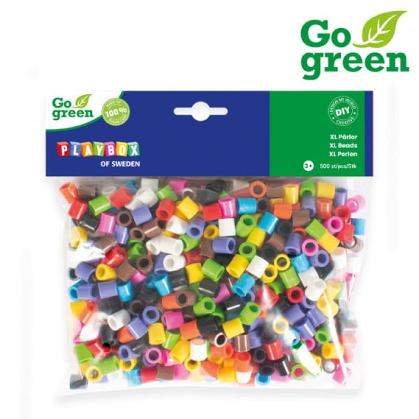 Playbox XL-Bügelperlen Go green 500 Stk. 10-Farbenmix