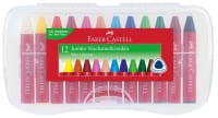 Faber-Castell Jumbo Wachsmalkreide Dreikant, 12er Kunststoffbox