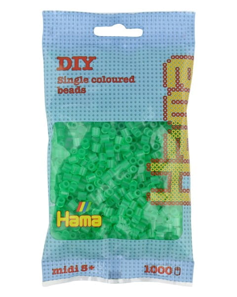 Hama Beutel mit 1000 Midi-Bügelperlen transparent