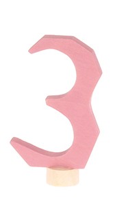 Grimm&#039;s Zahlenstecker 0 bis 9, rosa/pink
