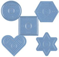 Hama Stiftplatten-Set kleine Basics, transparent für Midi-Bügelperlen