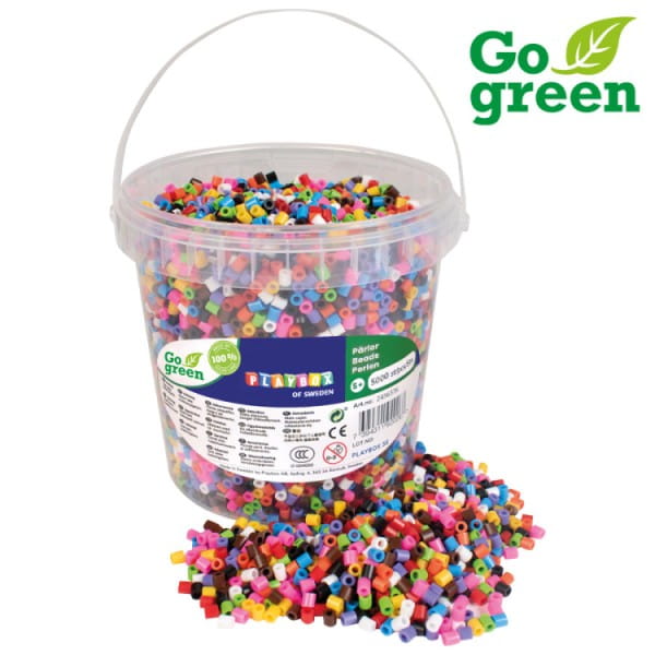 Playbox Bügelperlen Go green Midi 5000 Stk. im Eimer 10-Farbenmix
