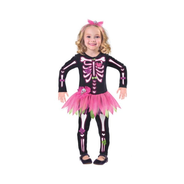 Kostüm Schickes Skelett Mädchen